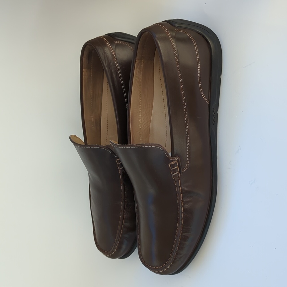 Ecco Brown Leather Loafers